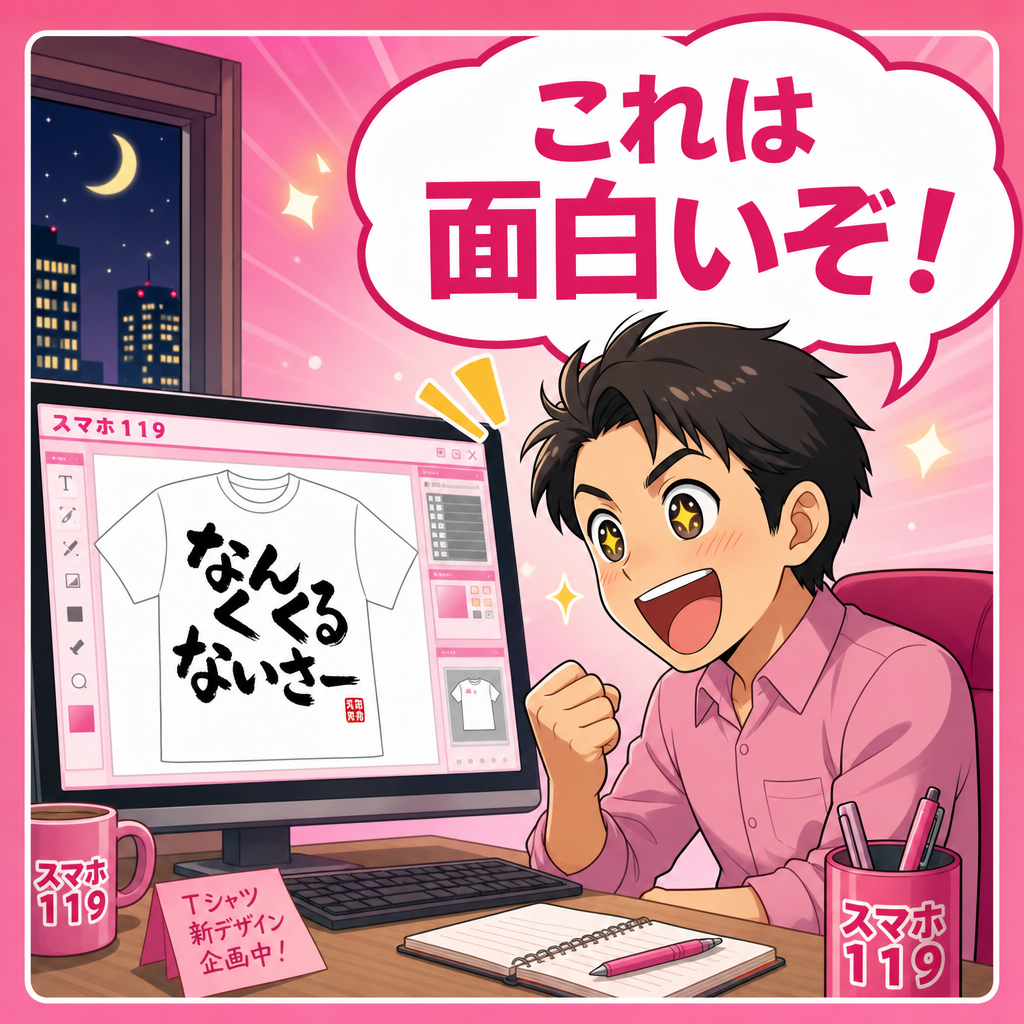 AIでなんくるないさーTシャツをデザインする漫画