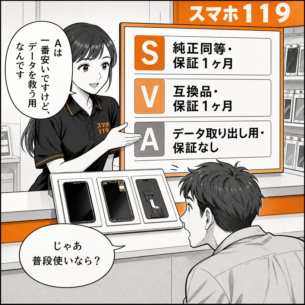 Sパネル・Vパネル・Aパネルの違いを説明する漫画