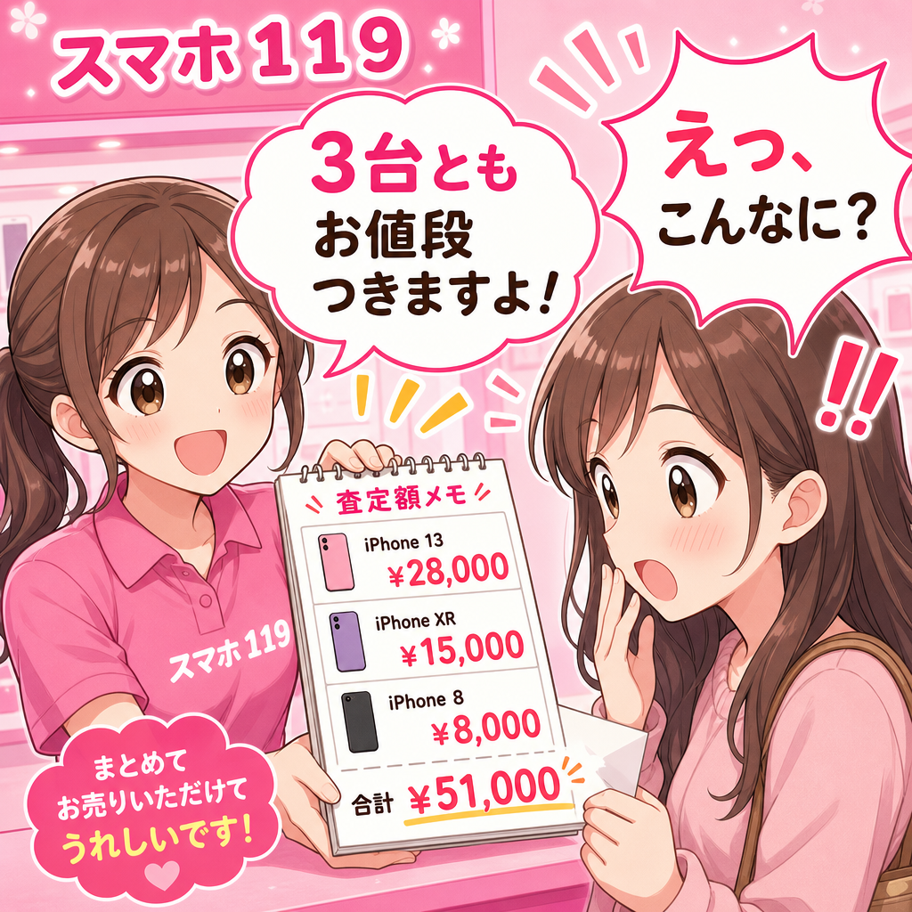 古いiPhoneに思ったより高い買取価格がついて驚くお客様
