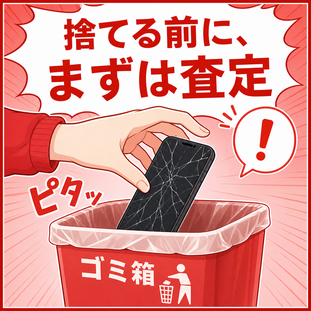 壊れたiPhoneは捨てる前に買取査定へ