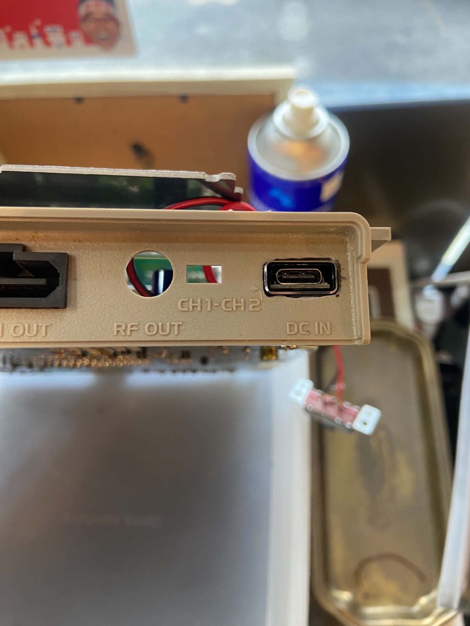 スーパーファミコン背面のDC IN端子をUSB-Cポートに改造